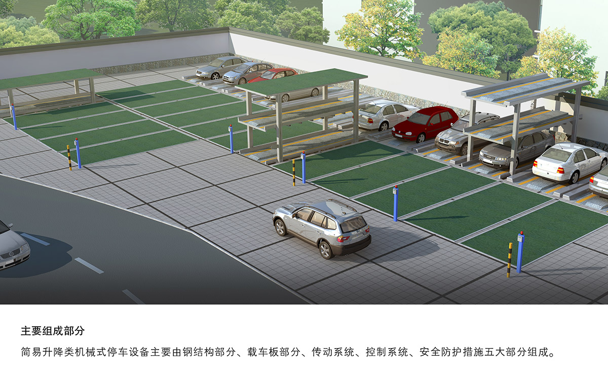 四川成都PJS2D1正一负一地坑简易升降立体停车设备主要组成部分.jpg
